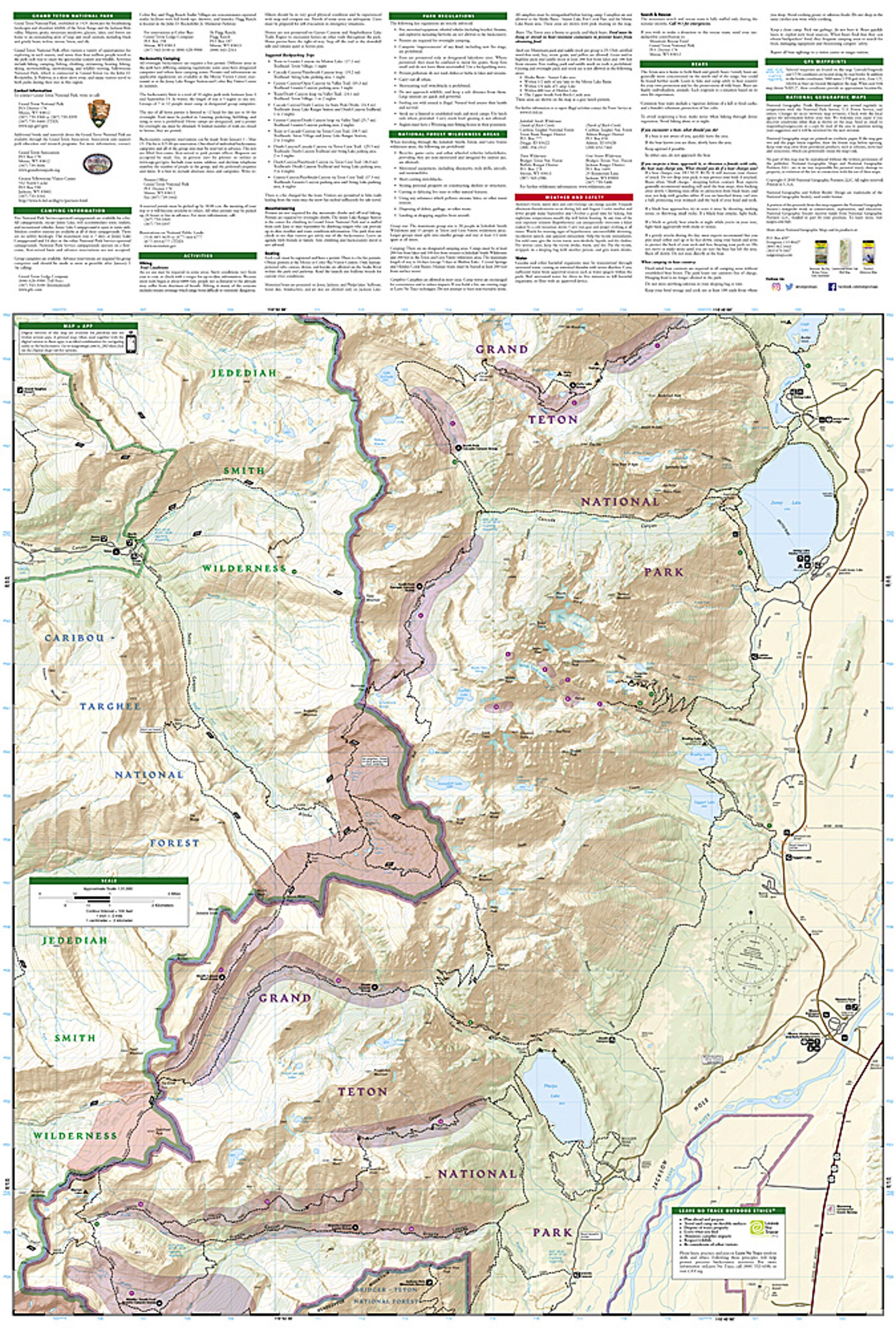 Grand Teton National Park Map The Hiker Box